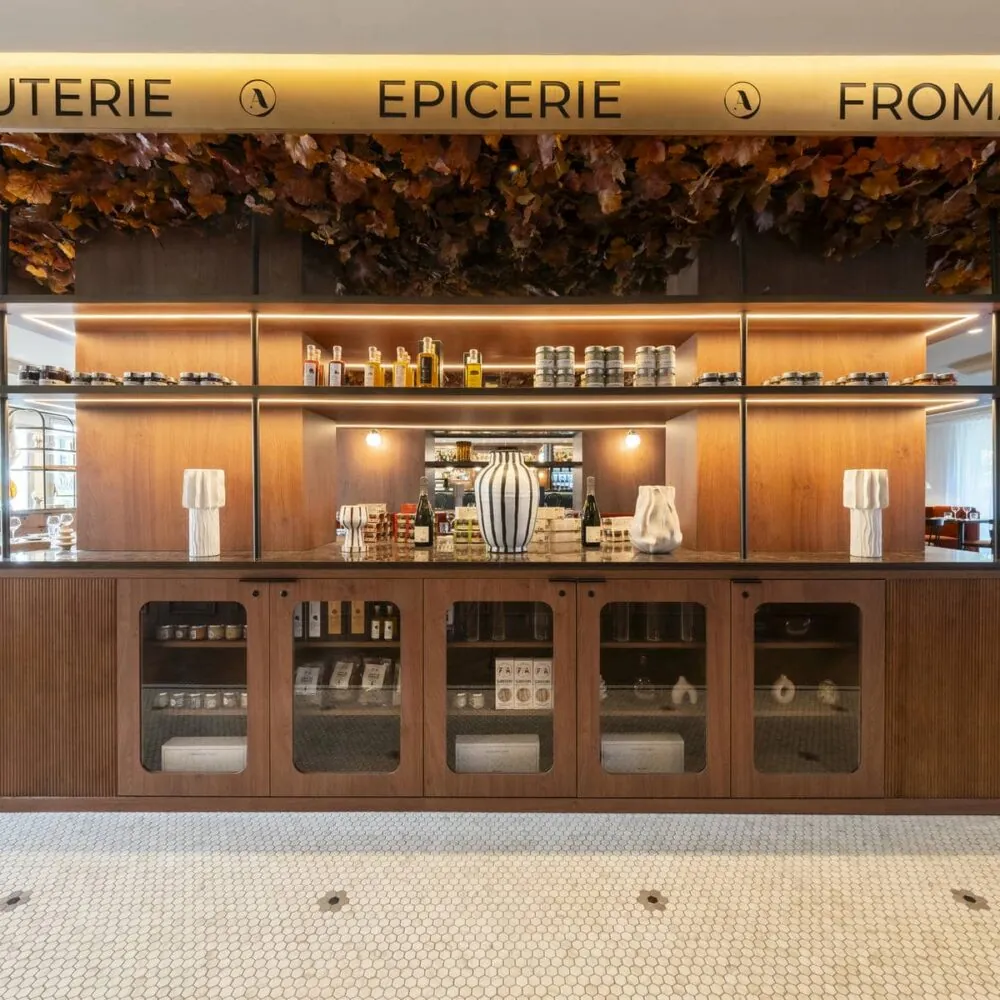 a restaurant with a sign that says charcuterie