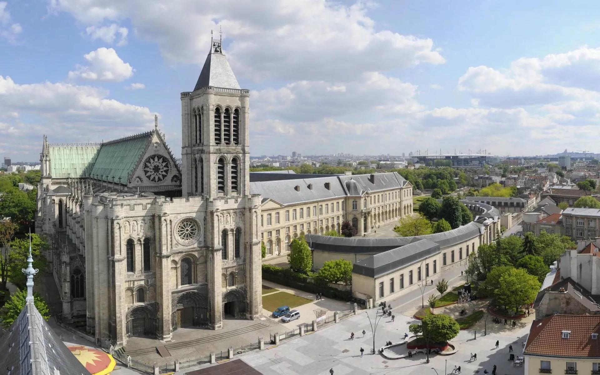 a large building with a clock on the top of it